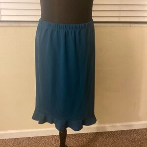 SHEIN Privé Plus Ruffle Hem Pencil Skirt